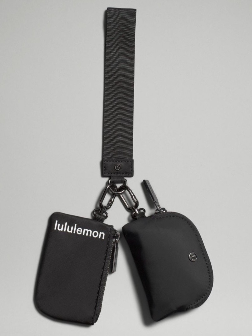 lululemon athletica NWT Dual Pouch Wristlet Strap Key & Accessory Holder Black